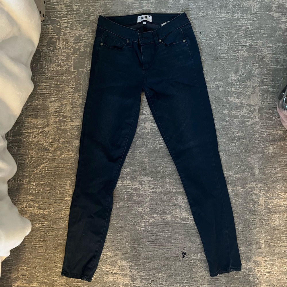 Paige Skinny Jeans Dark Denim Size 27